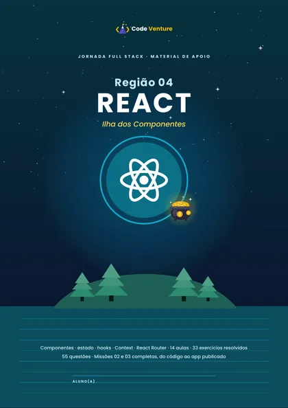 Capa do e-book da Região 04: React