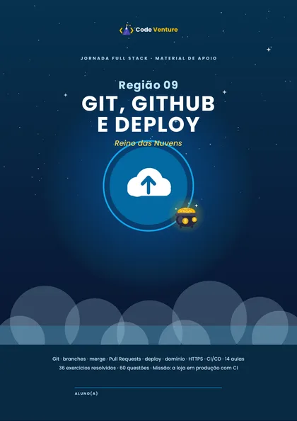 Capa do e-book da Região 09: Git, GitHub e Deploy